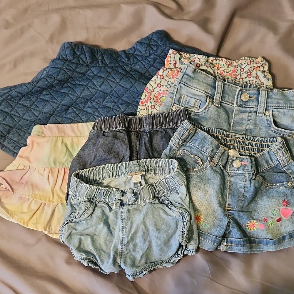 Assorted Girls' Denim and Patterned Shorts